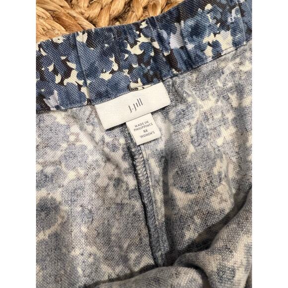 J.Jill Women’s Cropped Belted Floral wide leg Pants Blue 4x - Picture 7 of 8